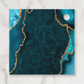 ティール（緑がかった色）と金ゴールドアガテSweet sixteenありがとう フェイバータグ (裏面)