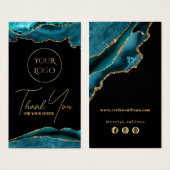 ティール（緑がかった色）と金ゴールドエージェントのパッケージの挿入 (正面&裏面)