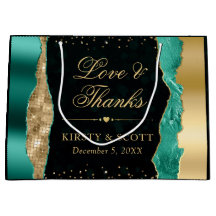 ティール（緑がかった色）と金ゴールドグラムティアーズ結婚《写真》ぼけ味