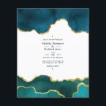 ティール(緑がかった色)と金ゴールドジオードアゲートストーンズ結婚ズ チラシ<br><div class="desc">水彩ティール(緑がかった色)と金ゴールドフェイクフォイル瑪瑙の石の結婚式招待状はあなたのイベントの仕様にカスタマイズ可能。任意の与えテーマまたは庭園の結婚式に最適。封筒は含まれない。同じテーマに封筒が含まれ、一致する製品が含まれる厚い招待状については、以下のコレクションを参照。</div>
