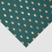 ティール（緑がかった色）と金ゴールドダイヤモンド 薄葉紙 (詳細)