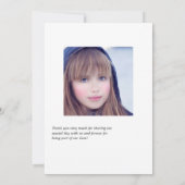 ティール(緑がかった色)と金ゴールドトロピカルバルミツワー サンキューカード (裏面)