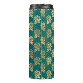 ティール(緑がかった色)と金ゴールドバラ タンブラー (裏面)