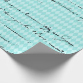 ティール（緑がかった色）と金ゴールドパリをテーマにした書道 ラッピングペーパー (角)