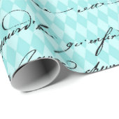 ティール（緑がかった色）と金ゴールドパリをテーマにした書道 ラッピングペーパー (ロールコーナー)