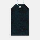 ティール（緑がかった色）と金ゴールドフェイクグリッターアゲート誕生日パーティー ギフトタグ (裏面)