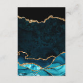 ティール(緑がかった色)と金ゴールドフェイクグリッターAgate Wishing Well エンクロージャーカード (裏面)