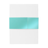 ティール（緑がかった色）と金ゴールドフローラベリーバンド 招待状ベリーバンド (裏面例)