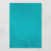 ティール（緑がかった色）と金ゴールドフローラ第一聖餐式 招待状 (裏面)