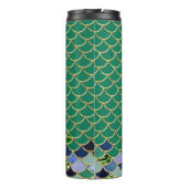 ティール（緑がかった色）と金ゴールドマーメイドはかりで測 タンブラー (裏面)