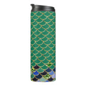 ティール（緑がかった色）と金ゴールドマーメイドはかりで測 タンブラー (回転右)