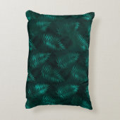 ティール(緑がかった色)と金ゴールドレオパード系デザイン14 アクセントクッション (裏面(縦))