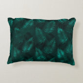 ティール(緑がかった色)と金ゴールドレオパード系デザイン14 アクセントクッション (裏面)