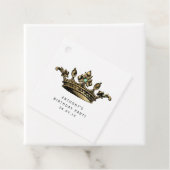 ティール(緑がかった色)と金ゴールドヴィンテージクラウンアクアマリンジェムストーン フェイバータグ (インサイチュ)