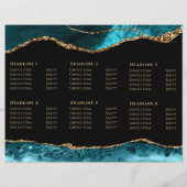 ティール（緑がかった色）と金ゴールド収集のパンフレット (裏面)