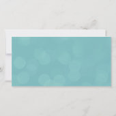 ティール（緑がかった色）と金ゴールド結婚の写真の愛と感謝していありがとう サンキューカード (裏面)