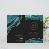 ティール(緑がかった色)と金ゴールド集計サービスメニューカタログ (スタンド正面)