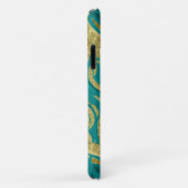 ティール(緑がかった色)と金ゴールドOctopus iPhoneケース Case-Mate iPhoneケース (裏面/右)