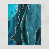 ティール（緑がかった色）と銀のエーゲートチラシ チラシ (裏面)