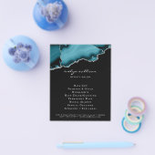 ティール（緑がかった色）と銀のエーゲートチラシ チラシ (シングル)