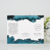 ティール(緑がかった色)と銀のagateパンフレット (スタンド正面)