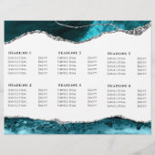 ティール(緑がかった色)と銀のagateパンフレット (裏面)