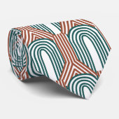 ティール（緑がかった色）と銅ネックタイ ネクタイ (ロール)