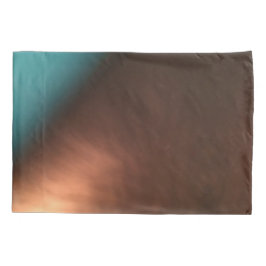 ティール（緑がかった色）と銅褐色装飾枕ケース 枕カバー