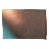 ティール（緑がかった色）と銅褐色装飾枕ケース 枕カバー (正面)