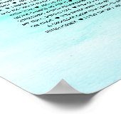 ティール(緑がかった色)と青の水色40私たちはあなたを愛する理由 ポスター (角)