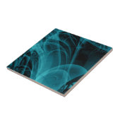 ティール(緑がかった色)と黒のスモーキーテクスチャの背景 タイル (側面)