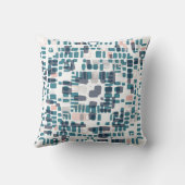 ティール（緑がかった色）に玉を付けます クッション (裏面)