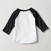 ティール（緑がかった色）のカボチャパーソナライズなアレルギーのハロウィンの子供 ベビーTシャツ (裏面)