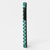 ティール(緑がかった色)のギンガムパターンiPhoneの場合 Case-Mate iPhoneケース (裏面/左)