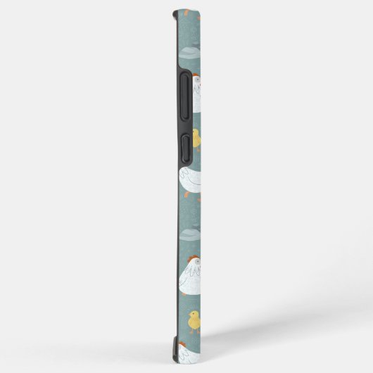 ティール（緑がかった色）のクープで夢を見る鶏 SAMSUNG GALAXYケース (右側面)