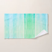 ティール（緑がかった色）のグラデーションな水彩画のBathタオル バスタオルセット (ハンドタオル)