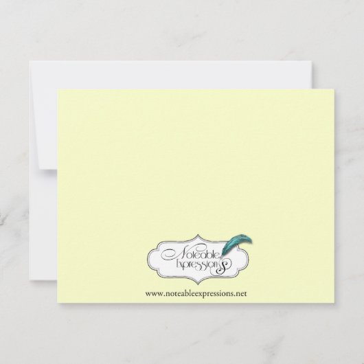 ティール(緑がかった色)のケルト結び目模様の応答カード 出欠カード (裏面)