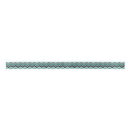 ティール（緑がかった色）のシェブロンパターン サテンリボン