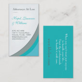 ティール（緑がかった色）のターコイズの水の安息令の会社の名刺 名刺 (正面/裏面)