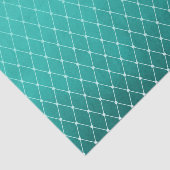 ティール（緑がかった色）のダイヤモンドパターンとの緑の汚れ色 薄葉紙 (詳細)