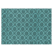 ティール（緑がかった色）のダマスク織のクラシックの数々のサイズ テーブルクロス (正面(横))