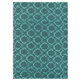 ティール（緑がかった色）のダマスク織のクラシックの数々のサイズ テーブルクロス