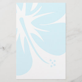 ティール（緑がかった色）のハイビスカス 便箋