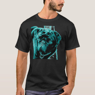 ティール（緑がかった色）のパグ Tシャツ