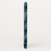 ティール(緑がかった色)のパステル調のフラミンゴ Case-Mate iPhoneケース (裏面/右)