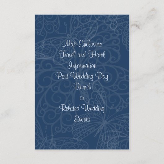 ティール（緑がかった色）のフィリーバタフライエンクロージャカード エンクロージャーカード (正面)