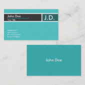 ティール(緑がかった色)のプロフェッショナル: 名刺 (正面/裏面)