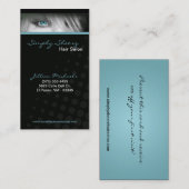 ティール（緑がかった色）のヘアーサロンの美容室のBoutiqの名刺 名刺 (正面/裏面)