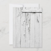 ティール（緑がかった色）のメーソンジャーの納屋木ブライダルシャワー招待状 招待状 (裏面)