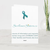 ティール(緑がかった色)のリボンのジンジャーブレッドカード シーズンカード (裏面)